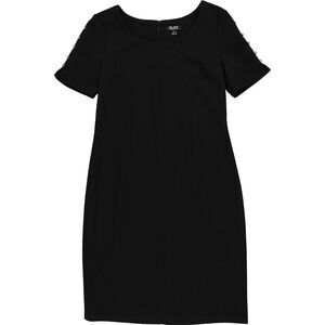 Sl Fashions Womens Beaded Sheath Dress, Black, NWT